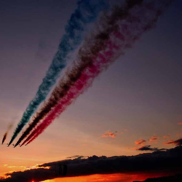 Red Arrows Display Team In Formation UK Photograph Print