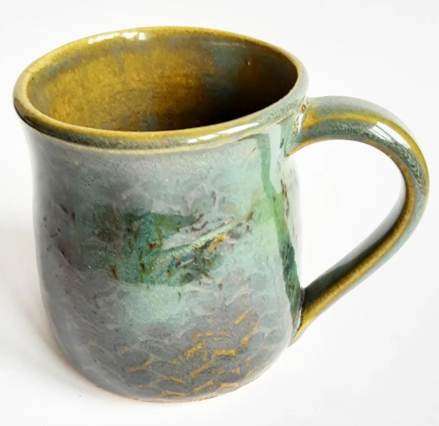 Mug Brown Glazed  - Hand Thrown Stoneware Ceramic Mug 