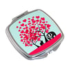 Compact Mirror for pocket or handbag, gift for badger lover. M15