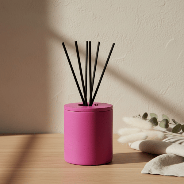 Handmade Fuchsia Pink Diffuser Bottle Holder for Home Fragrance