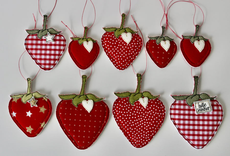 Strawberry Collection 3 - Nine Hanging Decorations