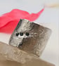 Handmade Sterling Silver Ring – Black Cubic Zirconia Ring - Size O - Image 8