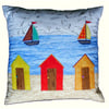 Seaside applique cushion