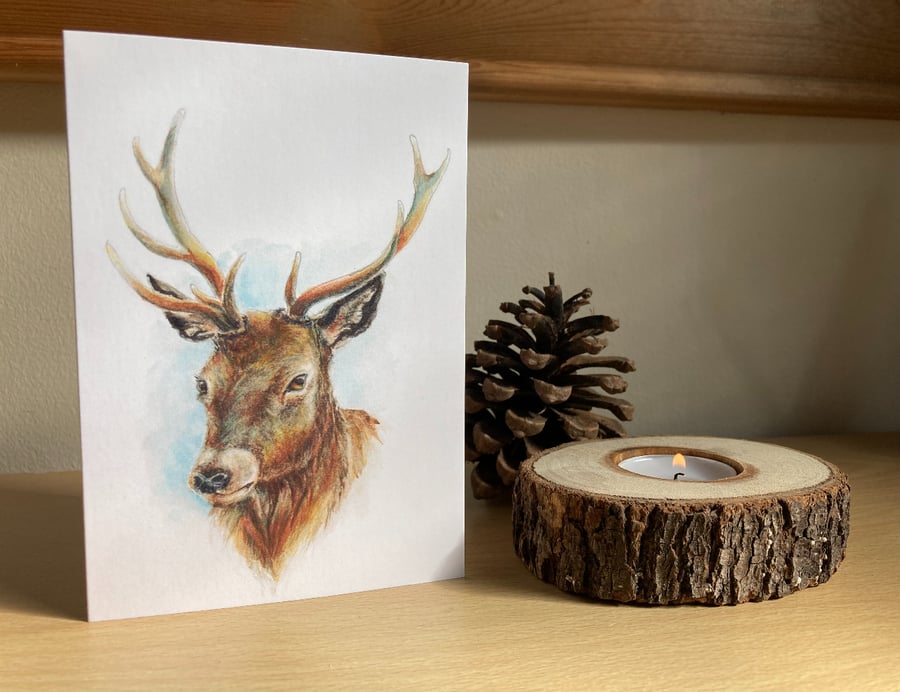 Handmade Wildlife Greetings Card - Deer Handmade Wildlife Greetings Card - Deer