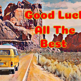 Good Luck All The Best Card A5 