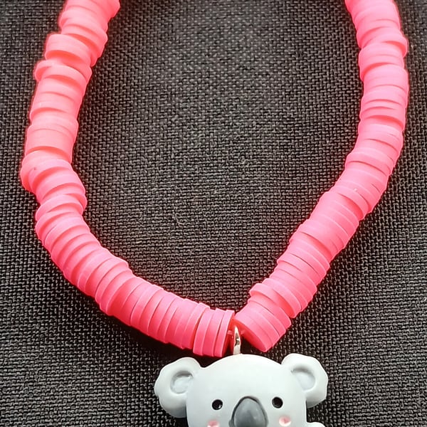 Handmade polymer clay bracelet 