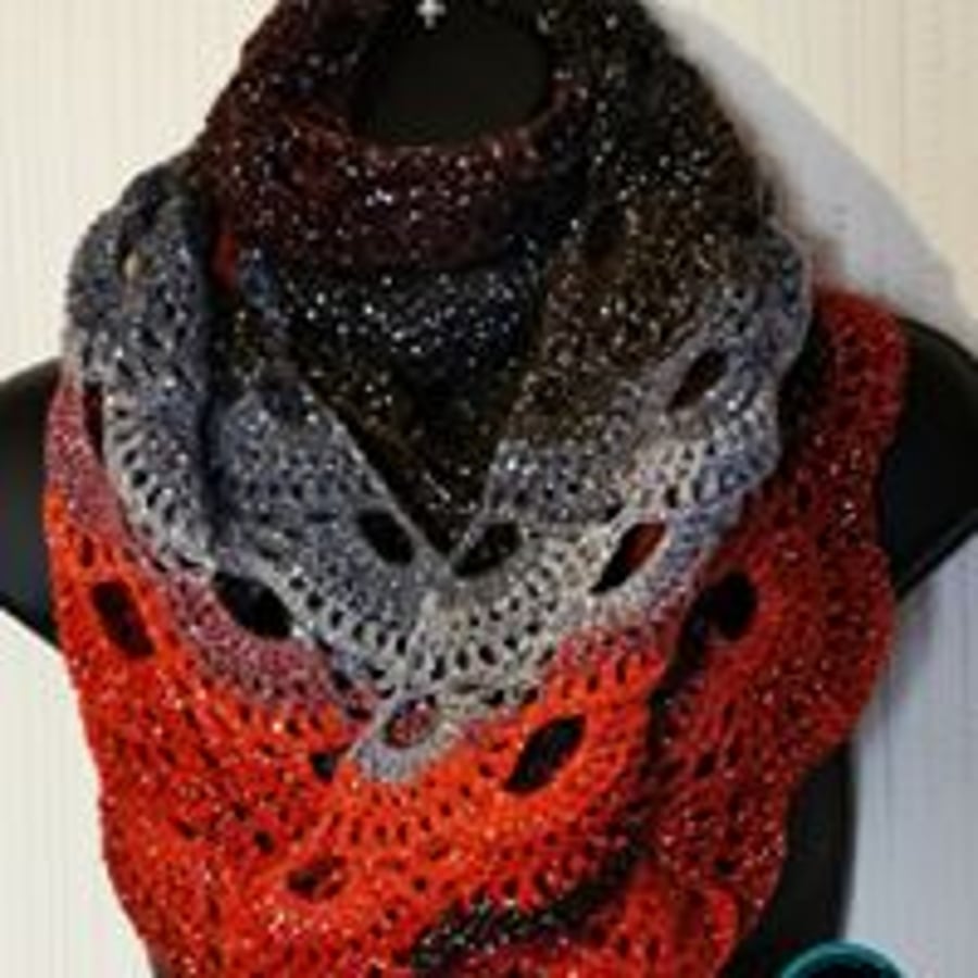 Glittery  Ladies Virus shawl