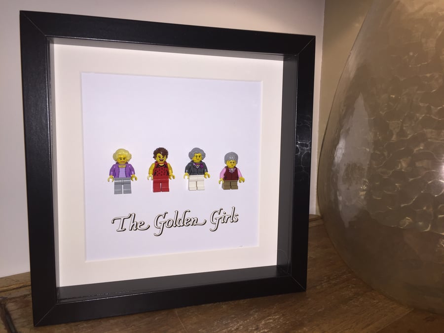 THE GOLDEN GIRLS - Framed custom Lego minifigures
