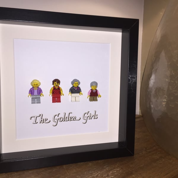 THE GOLDEN GIRLS - Framed custom Lego minifigures