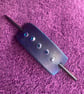 Dyed Blue Leather Hair Stick Barrette - with 5 Blue Gemstones - FREE UK SHIP - Image 2