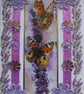 Butterfly on Lavender Flower - Hand Crafted Decoupage Greeting Card - Blank 3795 - Image 2