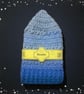 Crocheted Freestyle Flat Top Beanie Hat - Image 7