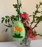 Easter decoration. Orange and peach flowers. Wool felt. Handmade. - Image 2