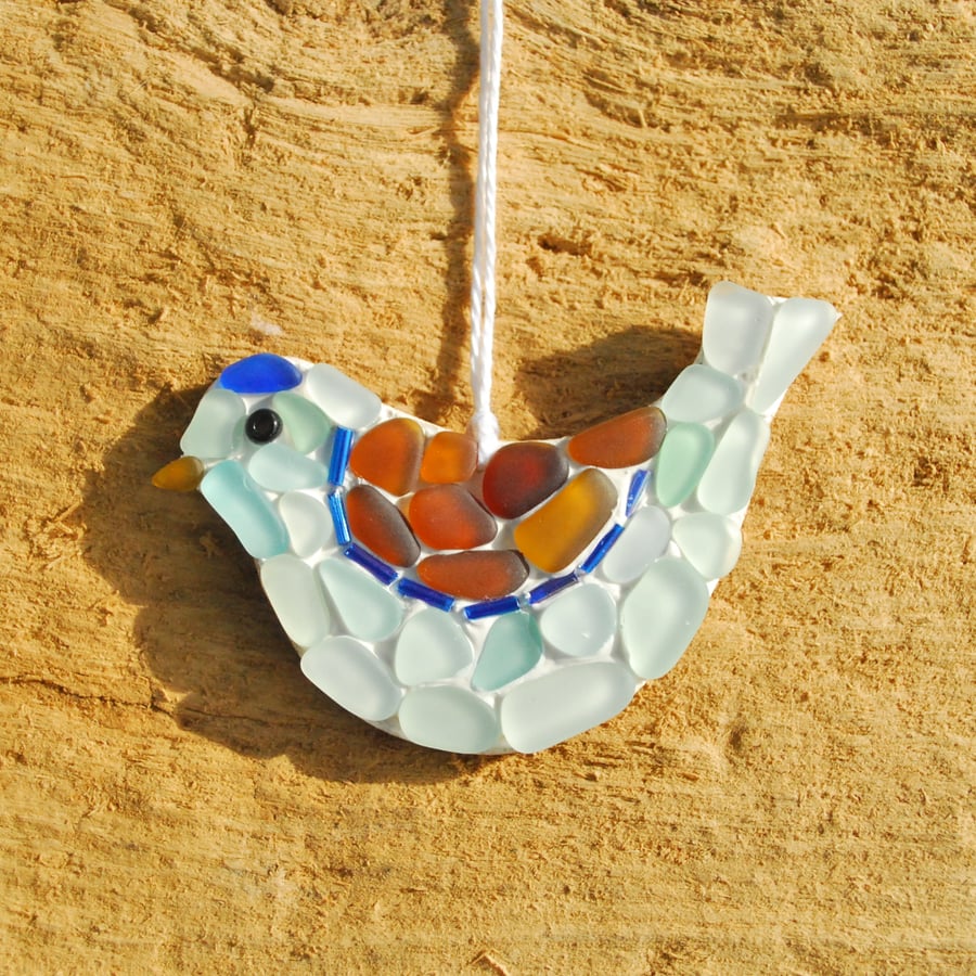 Mosaic bird hanger 