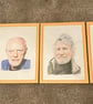 Framed A4 set of Pink Floyd original artworks 