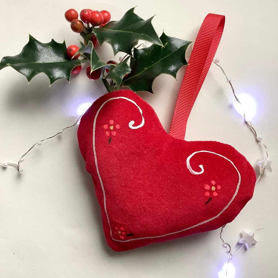 Velvet Cinnamon Infused Hanging Christmas Decoration 