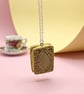 Custard Cream Biscuit Necklace British Biscuit Gift For Her - Image 3