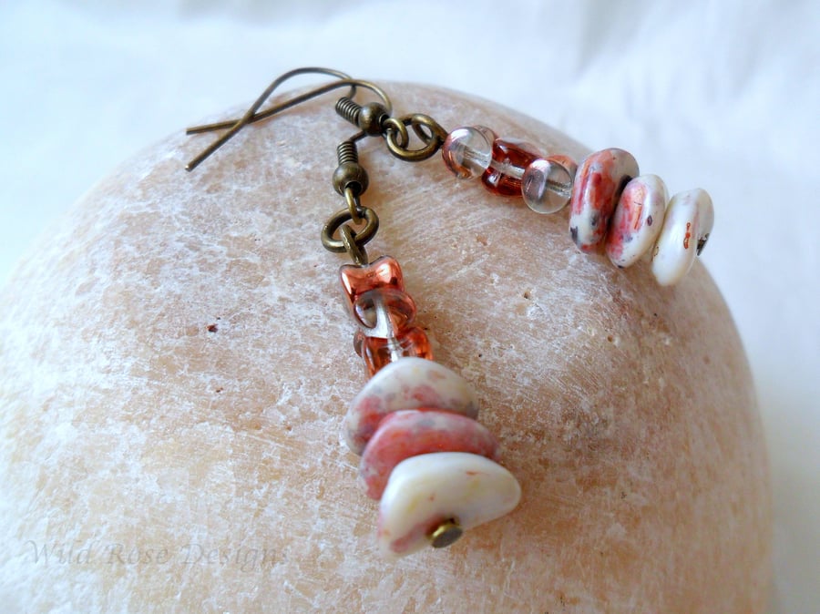 Copper mix Dangle earrings - Sale item!