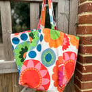 Ikea Fredrika cotton beach bag tote bag bright retro pattern