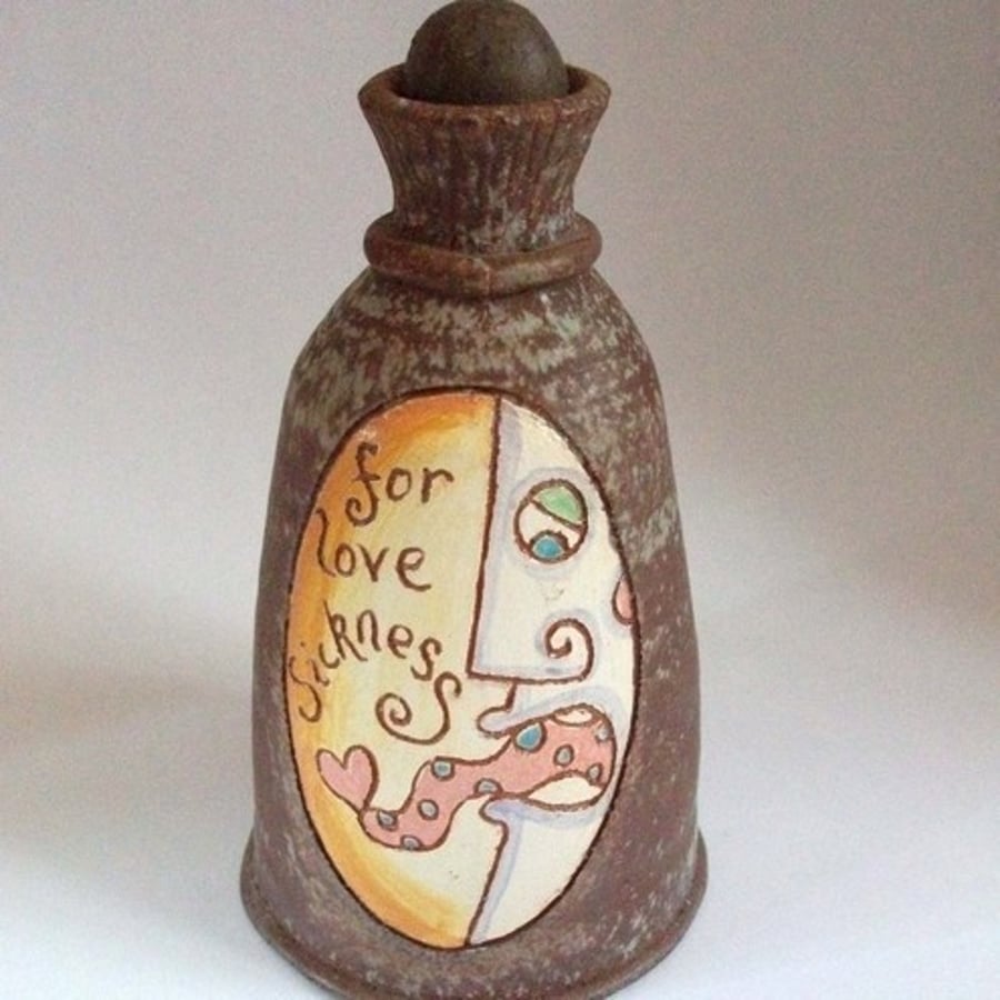 Large ceramic potion bottle - for love sickness