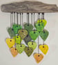 Driftwood & Clay BoHo Hearts Wall hanging - Unique. 