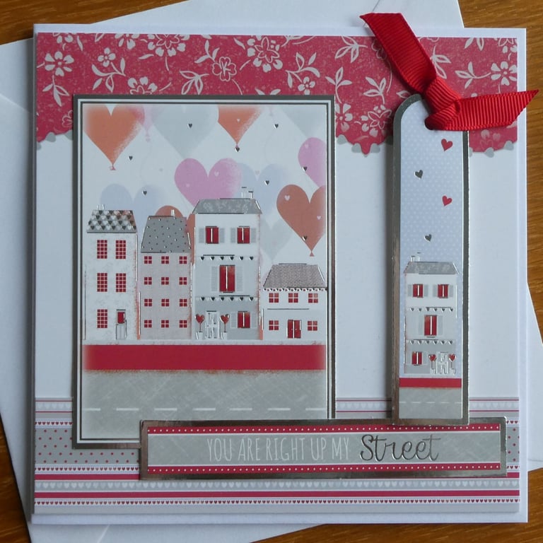 Houses Valentine's Card - You Are Right Up My Street