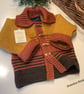 Designer Baby Boy's Hand Knitted Aran Jacket  9-18 months size - Image 3