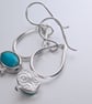 Turquose teardrop statement earrings - Image 7