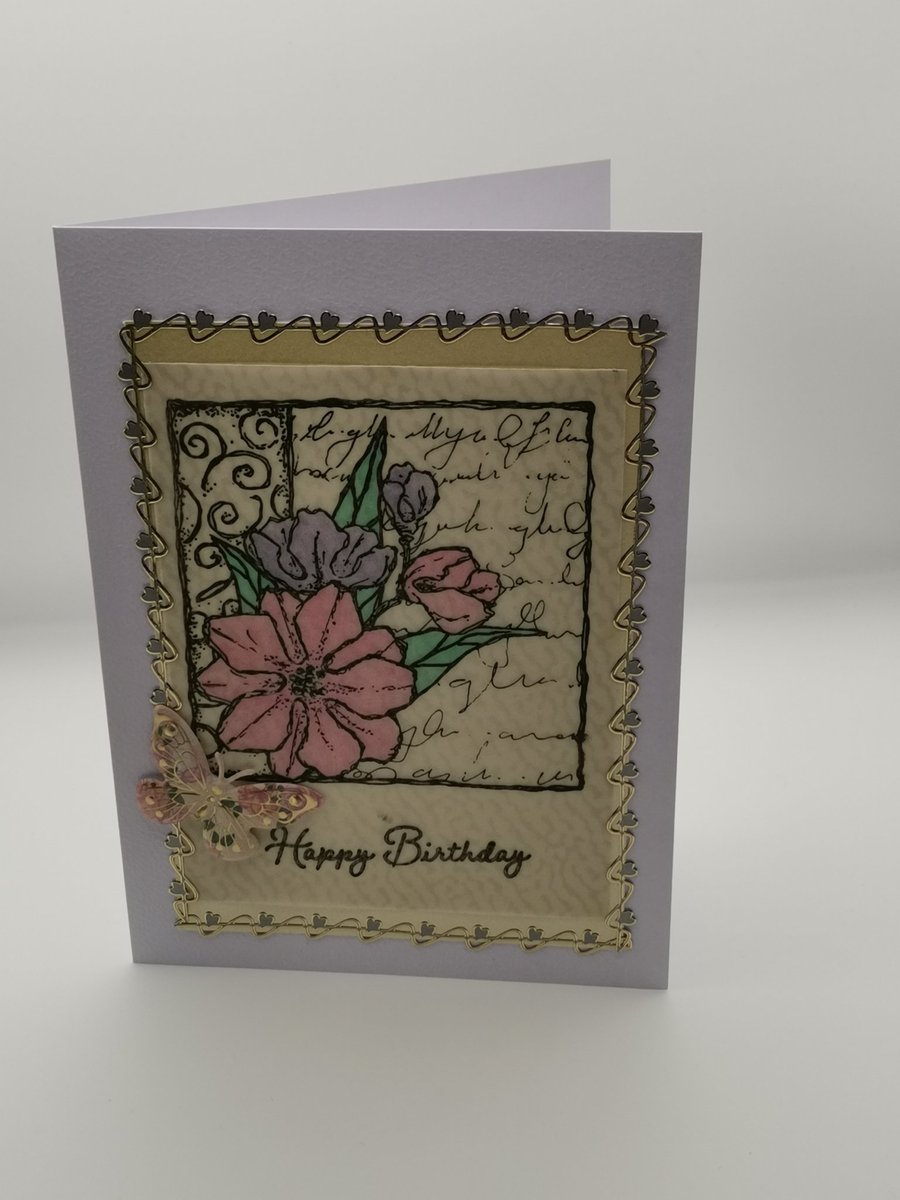 Handmade Flower Birthday Card