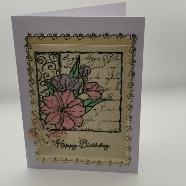 Handmade Flower Birthday Card