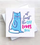 Funny Cat Blank Greetings card - Image 1
