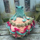 Crochet Frog Celebration Cake