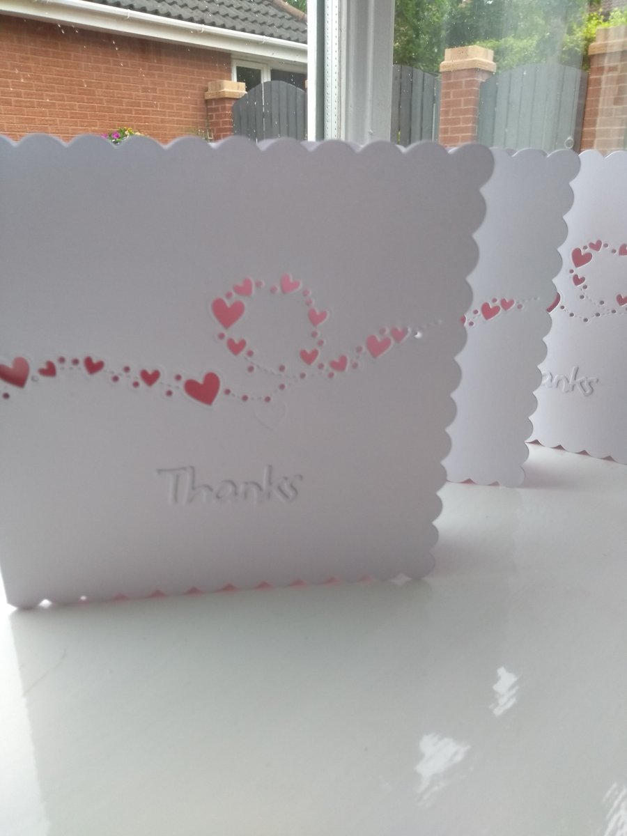 Pack of 3 thank you cards