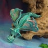 Tiny Elemental Ocean Dragon 'Mertha' OOAK Sculpt by artist Ann Galvin