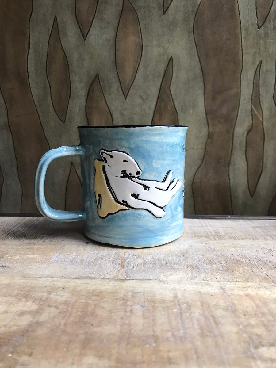 Teal Bull Terrier Mug