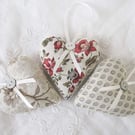 SET OF 3 LAVENDER BAGS - HEART SHAPED