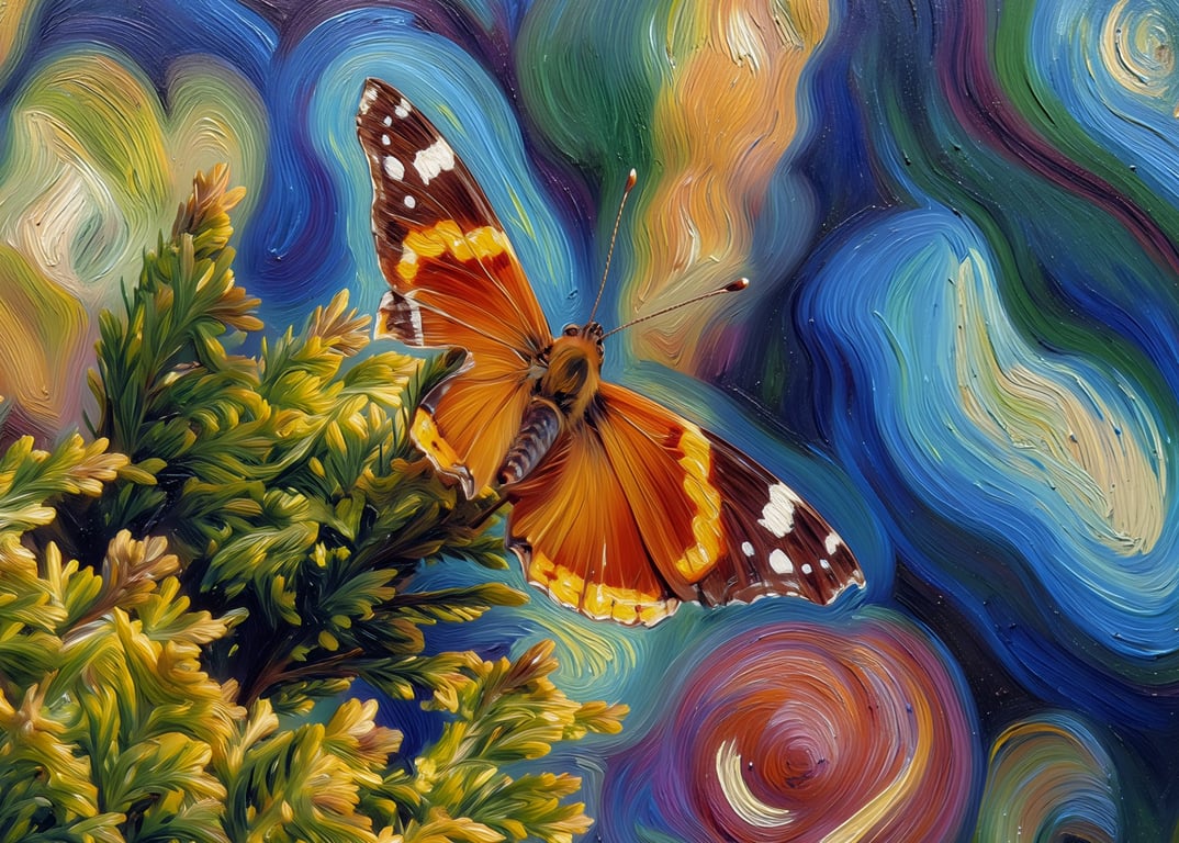 A5 Greeting Card Butterfly In The Garden 