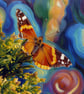 A5 Greeting Card Butterfly In The Garden 