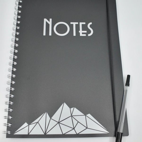 A4 Mountain notebook - stationery - custom - lined paper - new job - new school 