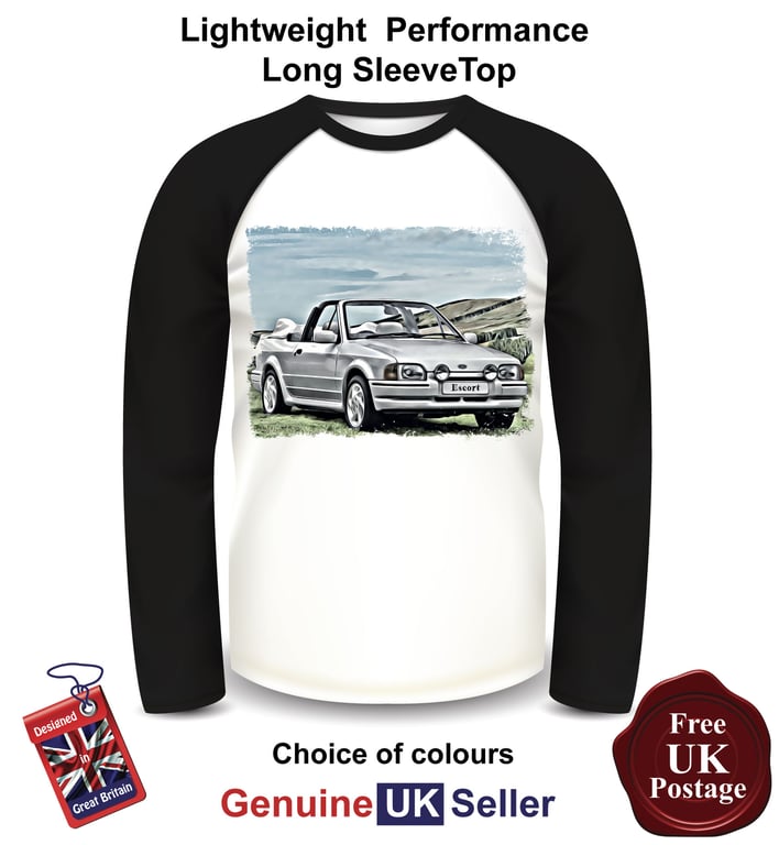 Escort MK5 Cabriolet, Escort MK5 Mens T Shirt, Escort MK5 Long Sleeve Top