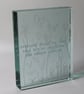 Plants and Forest Etched Glass Block With Motivational Quote - Image 4
