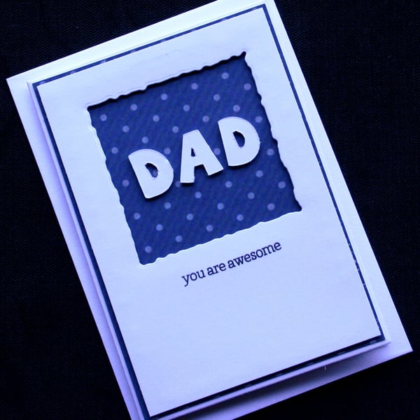 Awesome Dad - Handcrafted Fathers Day Card - dr17-0017