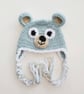 Newborn hat, neutral newborn winter hat, newborn photography prop, baby winter h - Image 1