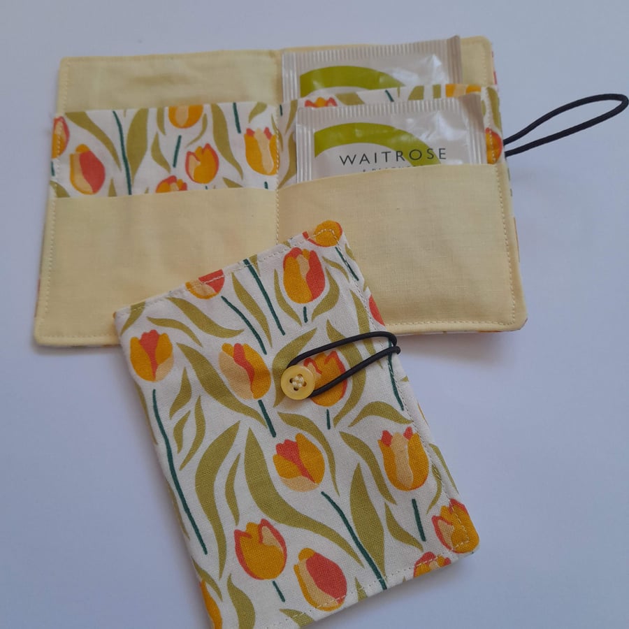 Tulip Travel tea wallet, Teabag holder,  