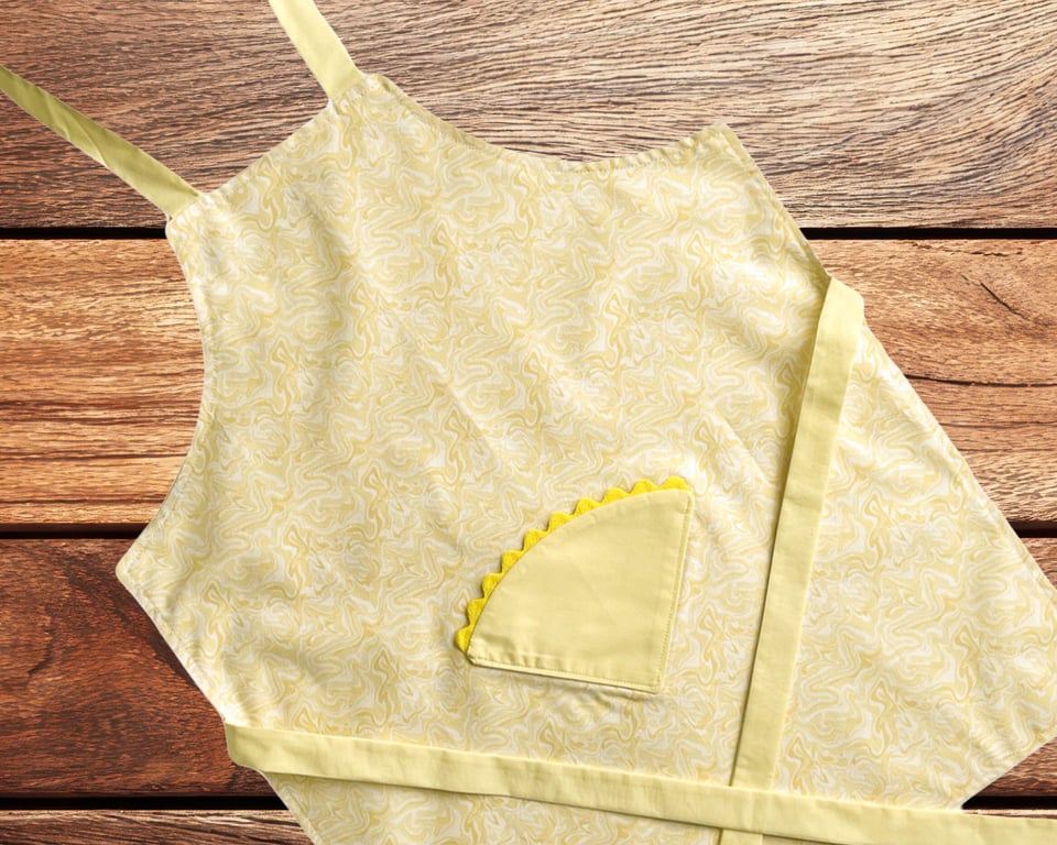 Handmade Children's Apron, Small Apron, Coloured Abstract Design 5-8 yrs-CAPR07