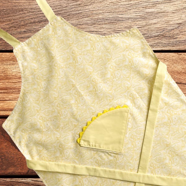 Handmade Children's Apron, Small Apron, Coloured Abstract Design 5-8 yrs-CAPR07