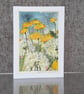 Dandelions. Original Watercolour. Blank Card. 260145