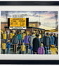 Cambridge. Retro Abbey. Utd United Football Club F.C Art Print 14" x 11" Frame 