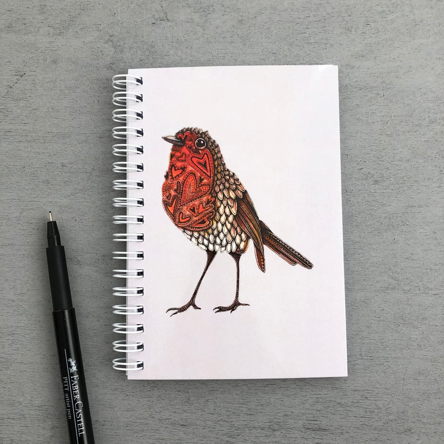 SALE 'Robin Love' A6 Notebook