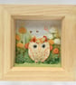 Shadow box frame square "Honey" the owl. - Image 1